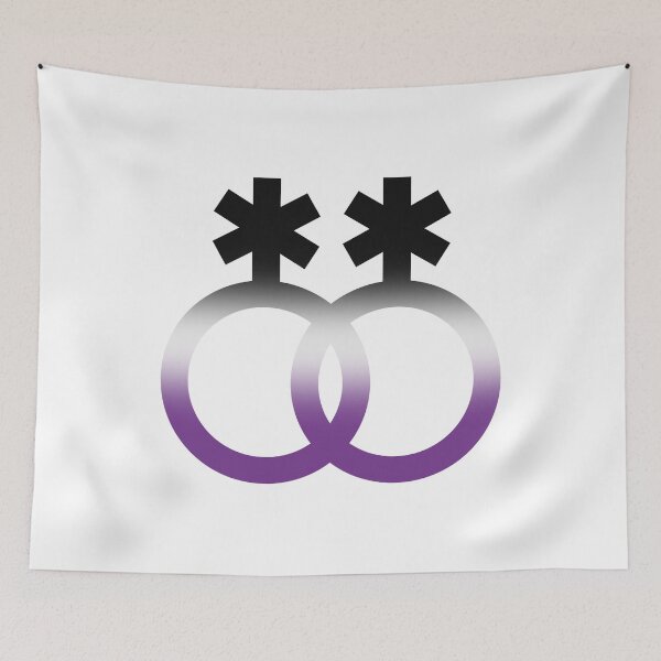 Item preview, nblnb & ace, interlocking symbols with asexual gradient designed and sold by Skyler Orion X.