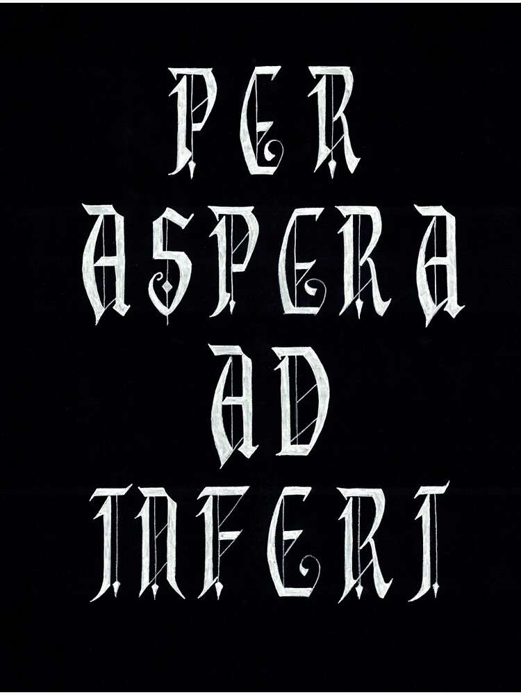 Thumbnail 3 of 3, Sticker, Ad inferi dark designed and sold by ElliottDrewIt.