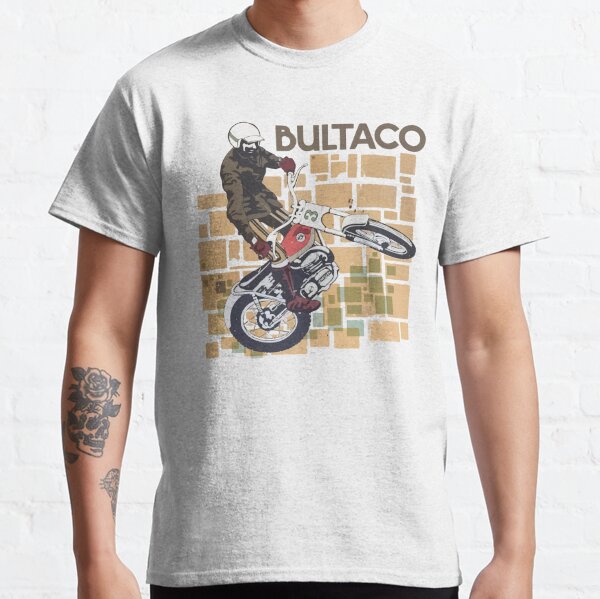 Bultaco Moto Rider Jumping In Action T-shirt classique