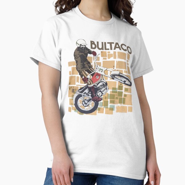Item preview, Bultaco Moto Rider Jumping In Action designed and sold by MaverickMoto.