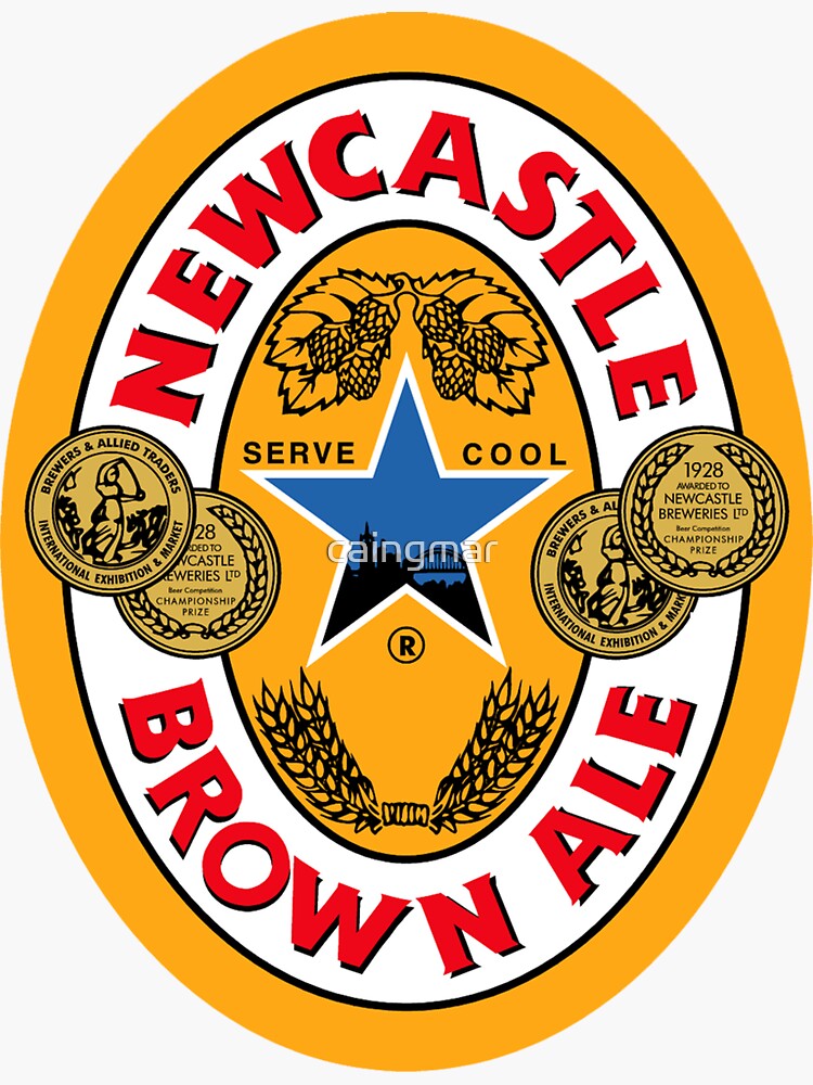 "Newcastle brown ale" Sticker by caingmar Redbubble