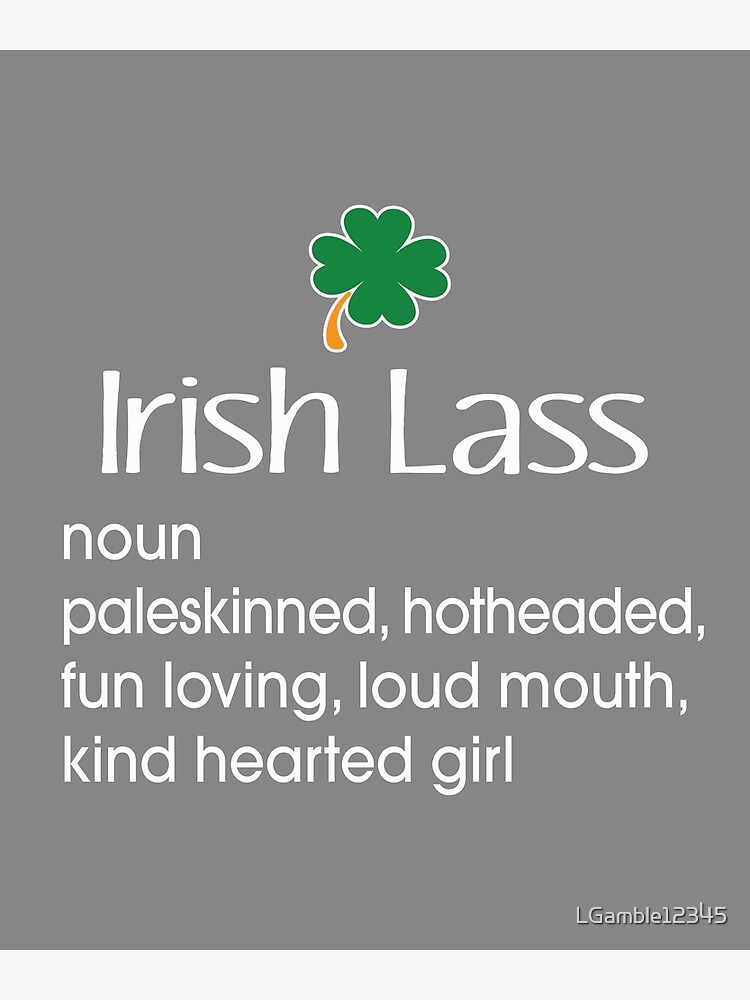 Funny Irish Lass Definition Gift for Irish Gifts