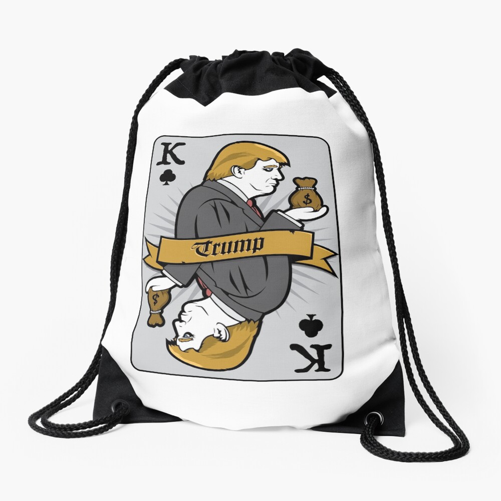 Donald Trump Card Drawstring Bag