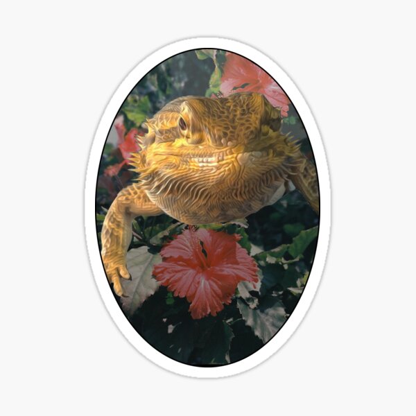 Dragon In The Flowers Sticker