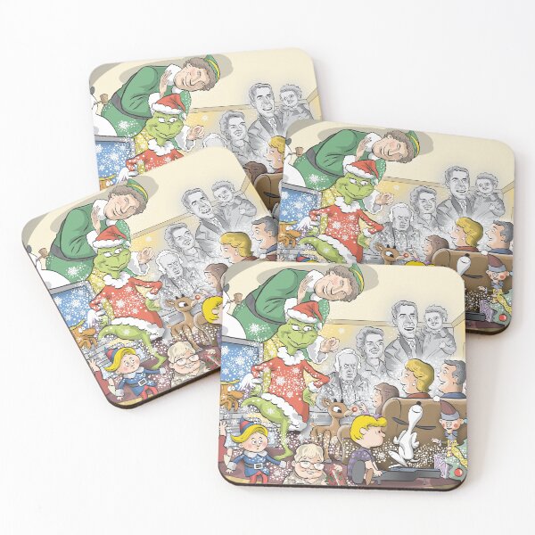 Christmas Classic characters Coasters (Set of 4)