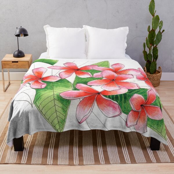 Item preview, Frangipani Pink Flowers Tropical designed and sold by blueidesign.