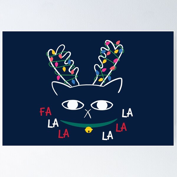 Item preview, Christmas Reindeer Cat  designed and sold by Awesomesauce-ST.