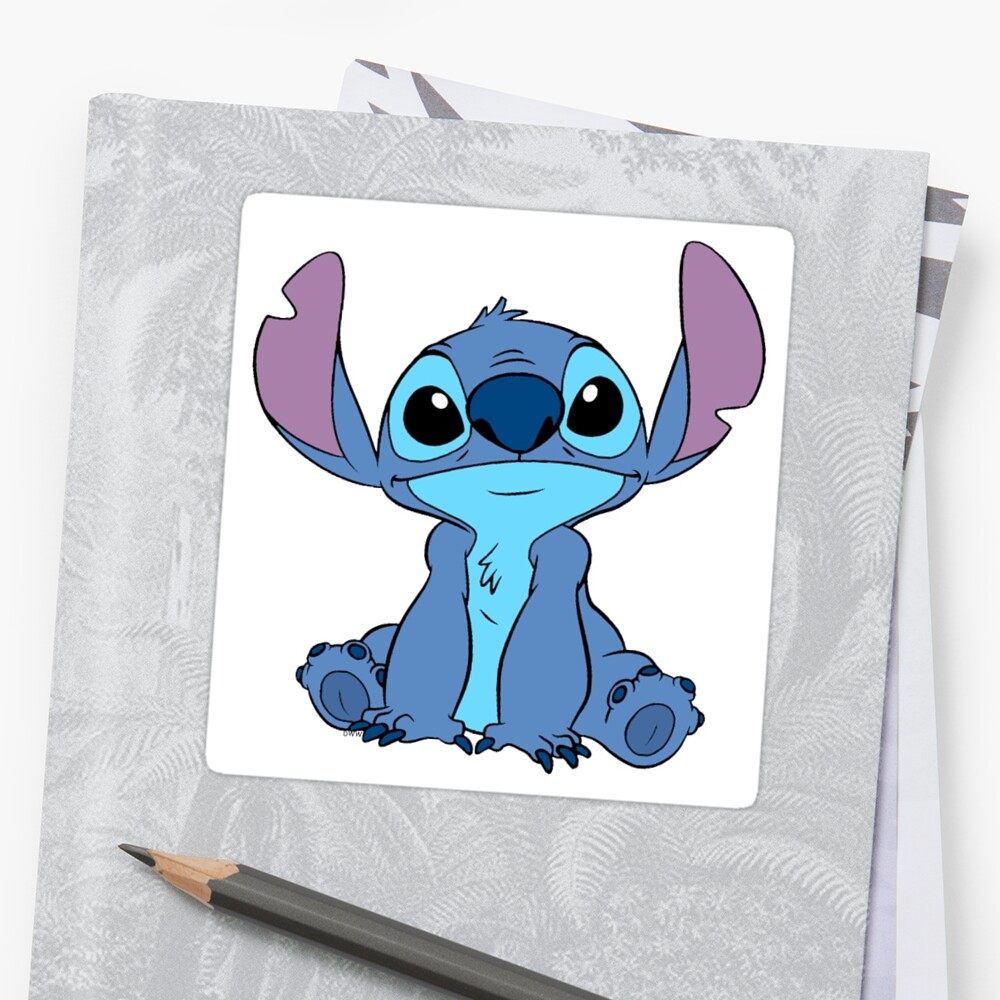  cute Stitch  sitting  down Sticker by cool stcks Redbubble