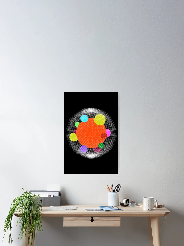 Thumbnail 2 of 3, Poster, Colorful Abstract Sphere Circle designed and sold by RamiBeans.