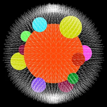 Artwork thumbnail, Colorful Abstract Sphere Circle by RamiBeans