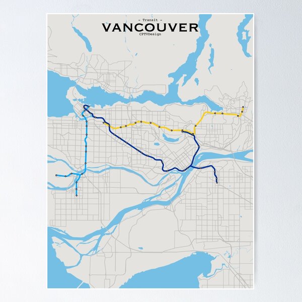 Item preview, Vancouver Transit Map designed and sold by CPTVDesign.