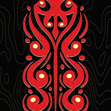 Artwork thumbnail, Aztec Swirl Pattern Art by RamiBeans