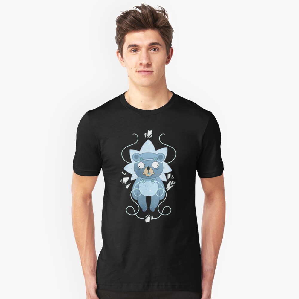 Teddy Bear Rick - "Nope." Slim Fit T-Shirt