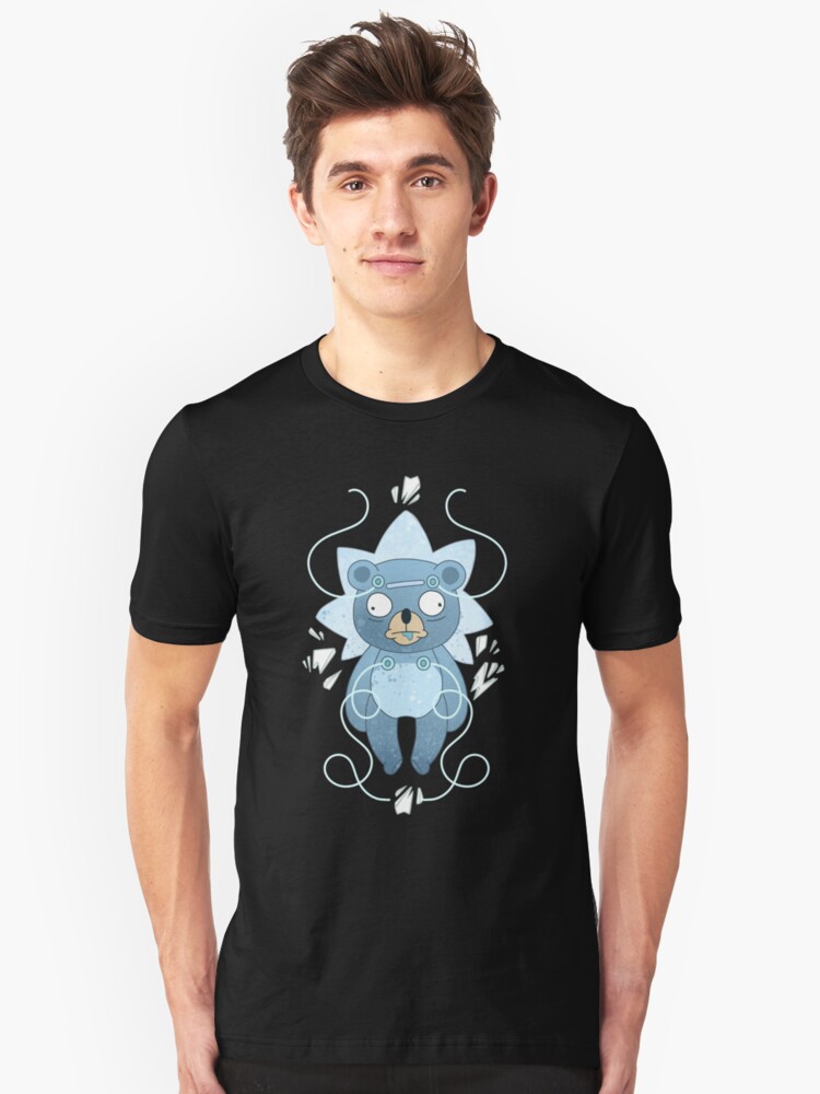 Alternate view of Teddy Bear Rick - "Nope." Slim Fit T-Shirt