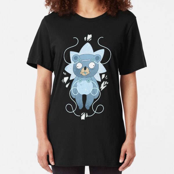 Teddy Bear Rick - "Nope." Slim Fit T-Shirt