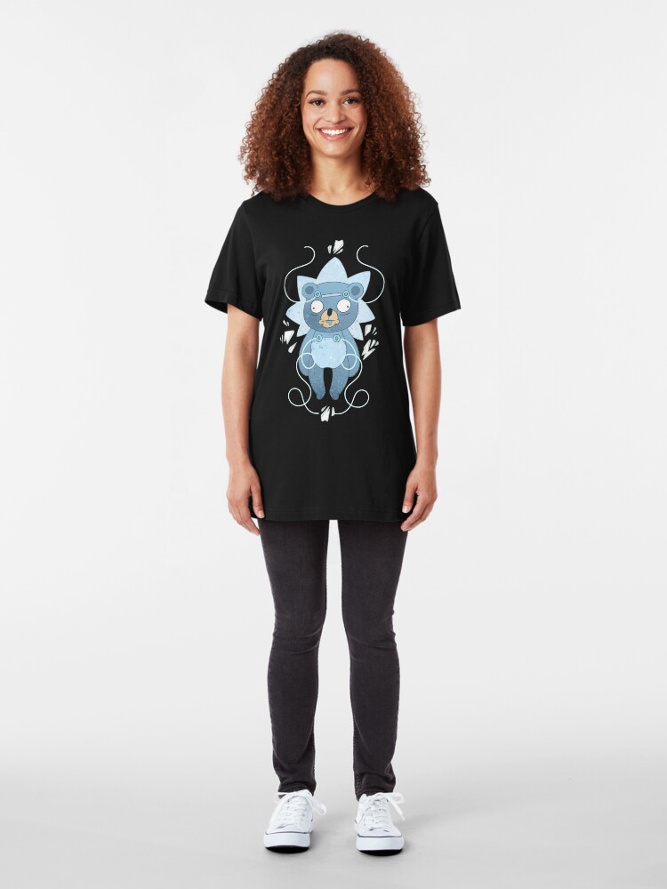 Alternate view of Teddy Bear Rick - "Nope." Slim Fit T-Shirt