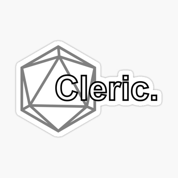 Simple D&D Cleric Class Sticker