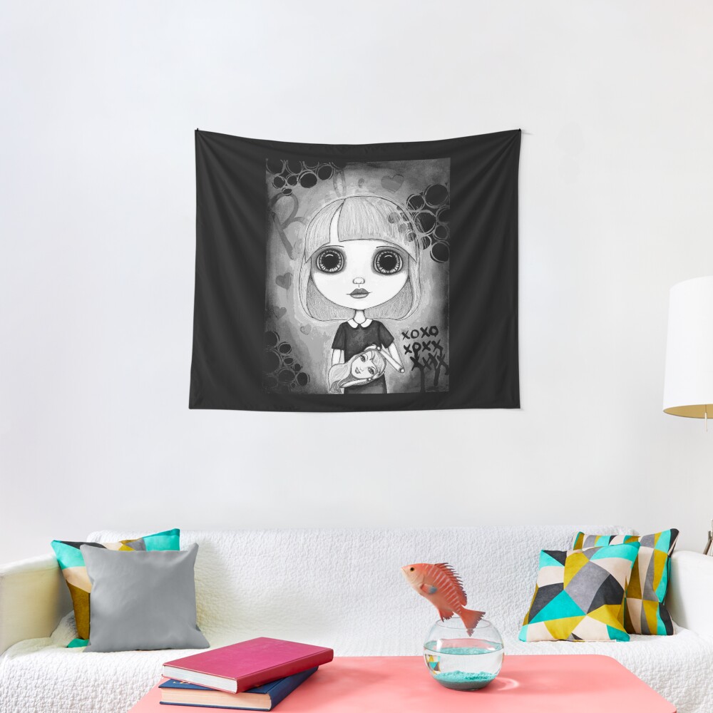 Number One Fan (Black & White Version) Tapestry