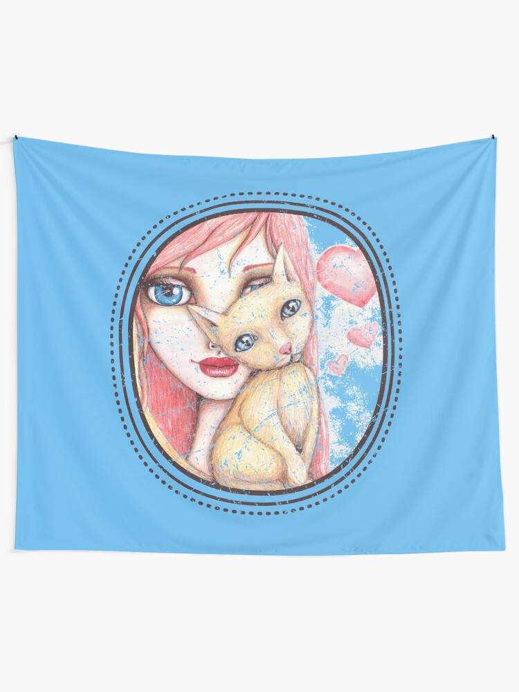 Alternate view of Kitten Selfie Tapestry