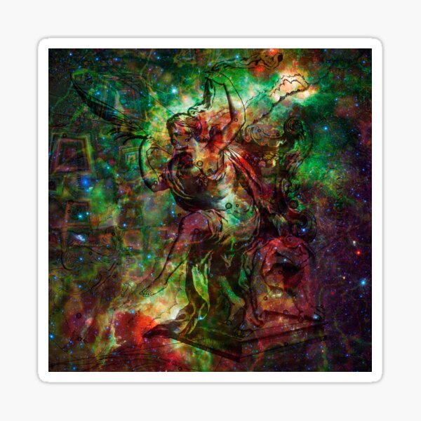 When The Stars Are Right - The Heart and Soul Nebulae in Cassiopeia Glossy Sticker