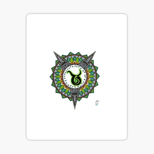 Taurus Zodiac Mandala Sticker