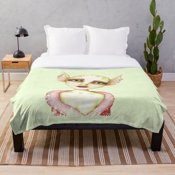 Goblin Girl Wishes Throw Blanket