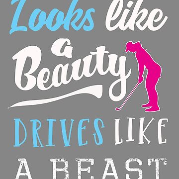 Top Fun Golf Looks like a Beauty Drives Beast Gift Design | Sticker