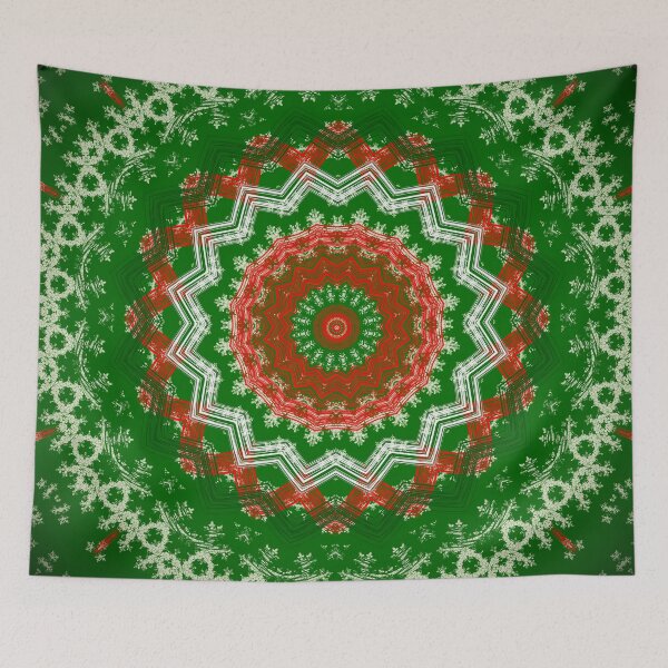Item preview, Holiday Green Red Mandala designed and sold by Sheila Wenzel Ganny.