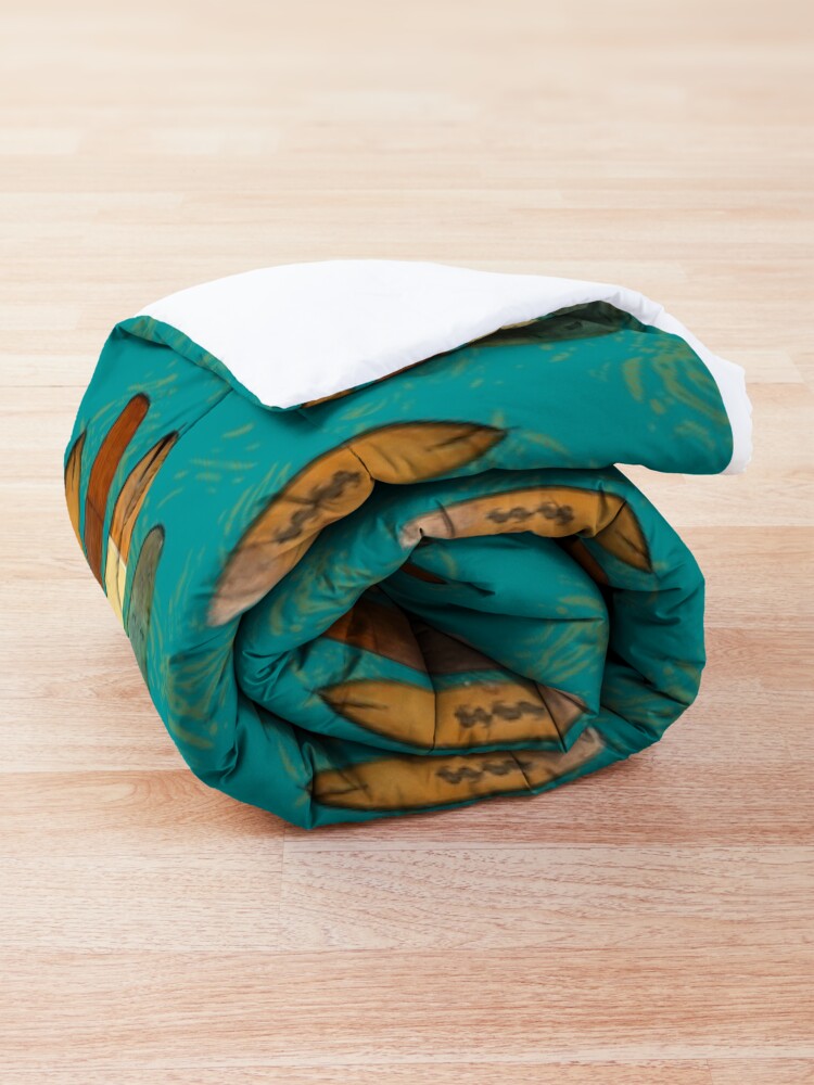 Alternate view of Old Surf Boards for Old Hippies, vintage, retro. Comforter