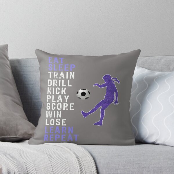 Item preview, Funny Girls Soccer & Football Gift Design Eat Sleep Soccer Repeat designed and sold by LGamble12345.