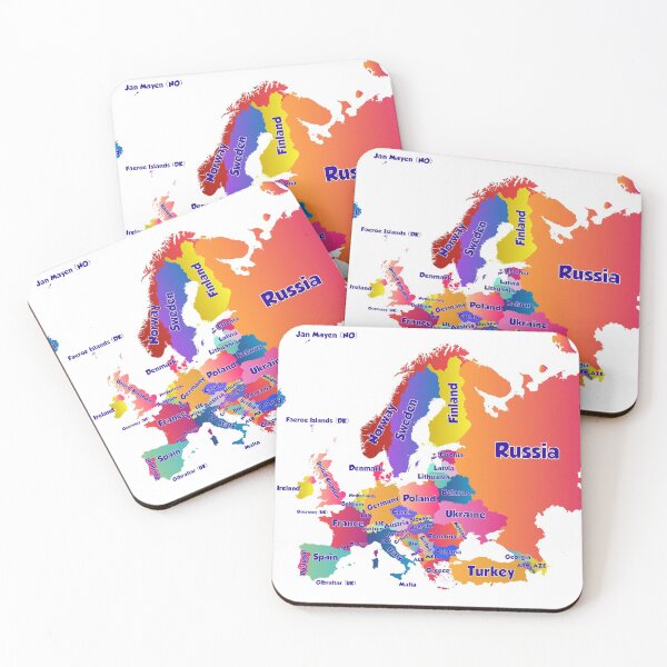 Item preview, Political map of Europe  borders and country names designed and sold by mashmosh.