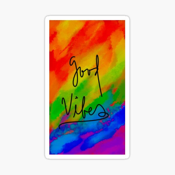Good Vibes in color Sticker