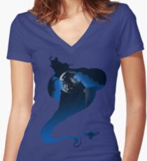 The Genie and the Moon Women's Fitted V-Neck T-Shirt