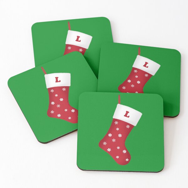 Item preview, Letter L Festive Christmas Stocking design designed and sold by GetItGiftIt.