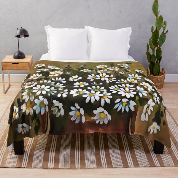 Item preview, Artistic Daisies In A Red Brown Colored Vase designed and sold by taiche.