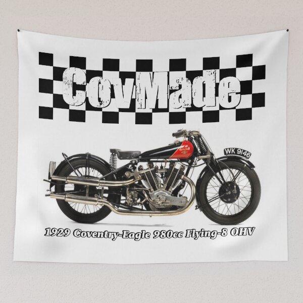 Item preview, CovMade 1929 Coventry-Eagle Motorcycle designed and sold by CovMadeGifts.