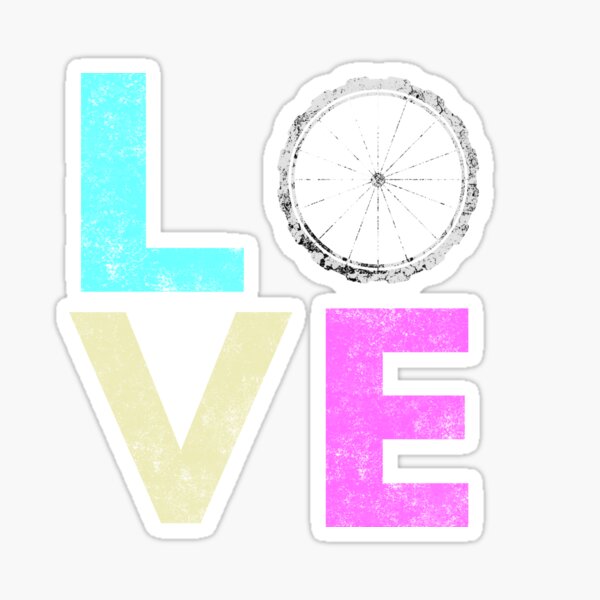 "Funny Bike Love gift design for cyclists" Sticker for Sale by