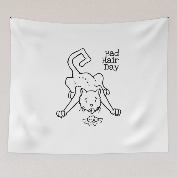 Item preview, Rude Cat Puking Bad Hair Day by Rude Cats Fan Gifts designed and sold by oberdoofus.