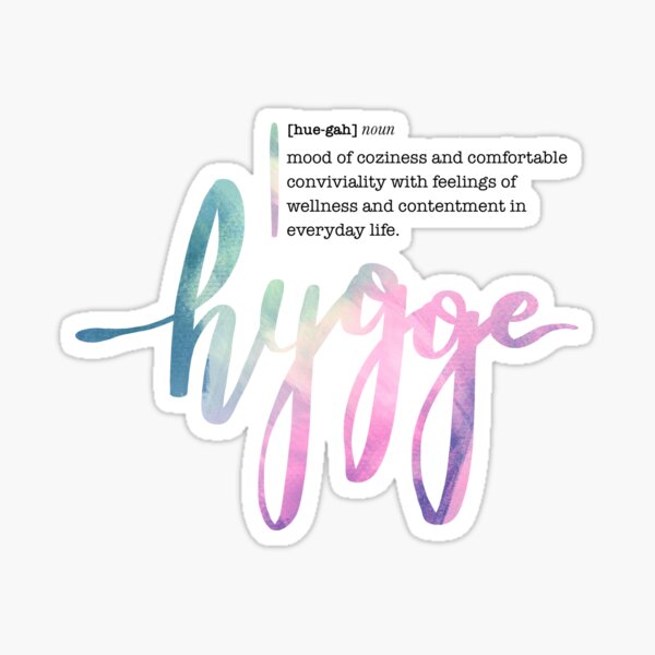 Item preview, Hygge definition in watercolor and type designed and sold by Purealism.