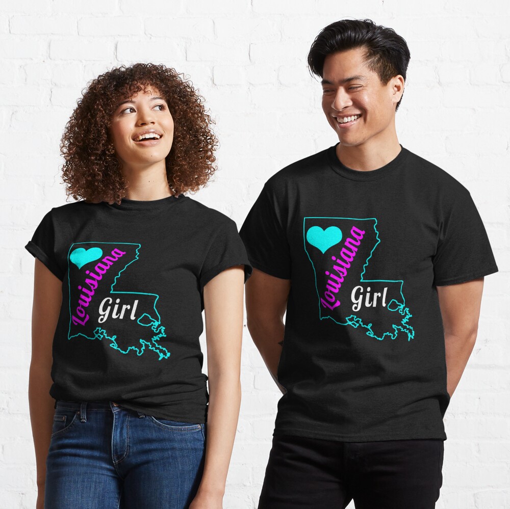  Louisiana Girl Tshirt I Love Louisiana State Home Tee