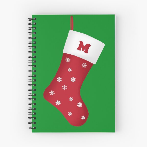 Item preview, Letter M Festive Christmas Stocking design designed and sold by GetItGiftIt.