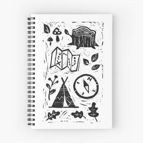 Item preview, Handprinted campsite designed and sold by Rose24601.