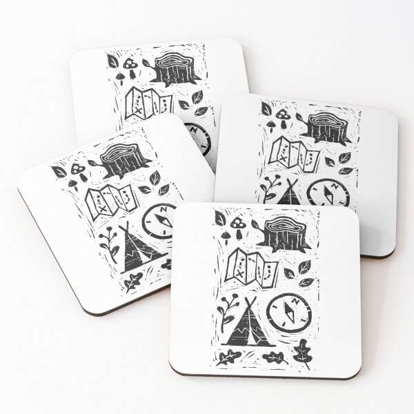 Item preview, Handprinted campsite designed and sold by Rose24601.