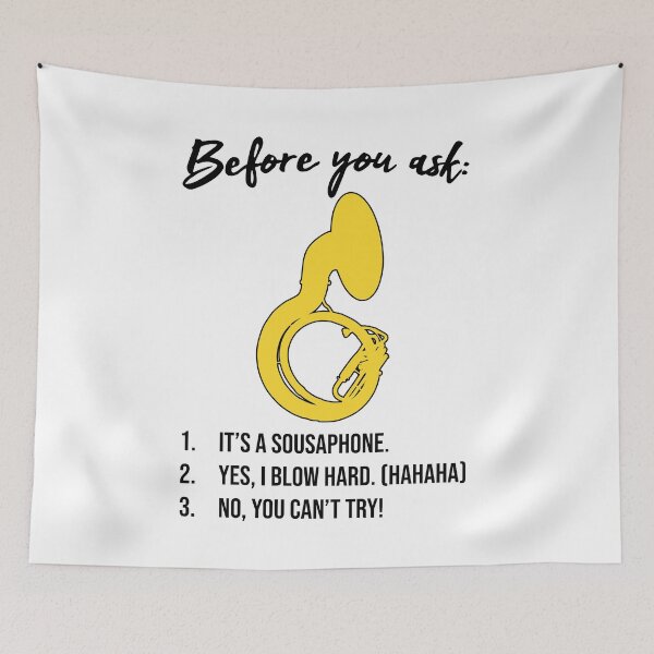 Item preview, Sousaphone - BEFORE YOU ASK - Funny Sousaphone Gift, marching band, brass band designed and sold by HEJAshirts.
