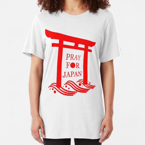 PRAY FOR JAPAN - Torii Slim Fit T-Shirt
