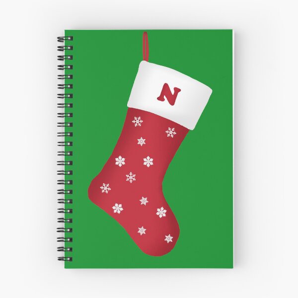 Item preview, Letter N Festive Christmas Stocking design designed and sold by GetItGiftIt.
