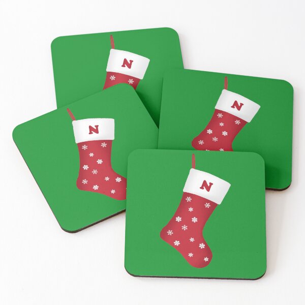 Item preview, Letter N Festive Christmas Stocking design designed and sold by GetItGiftIt.