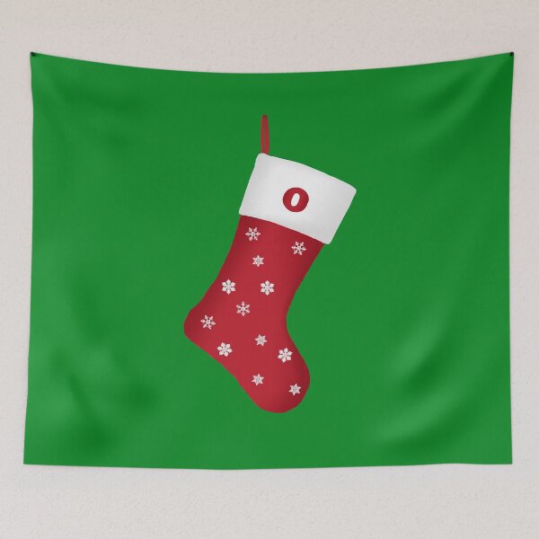 Item preview, Letter O Festive Christmas Stocking design designed and sold by GetItGiftIt.