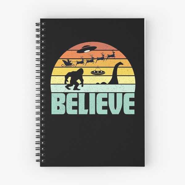 Item preview, Believe Santa Claus Bigfood Yeti Nessie UFO Retro Sunset Gift designed and sold by peter2art.