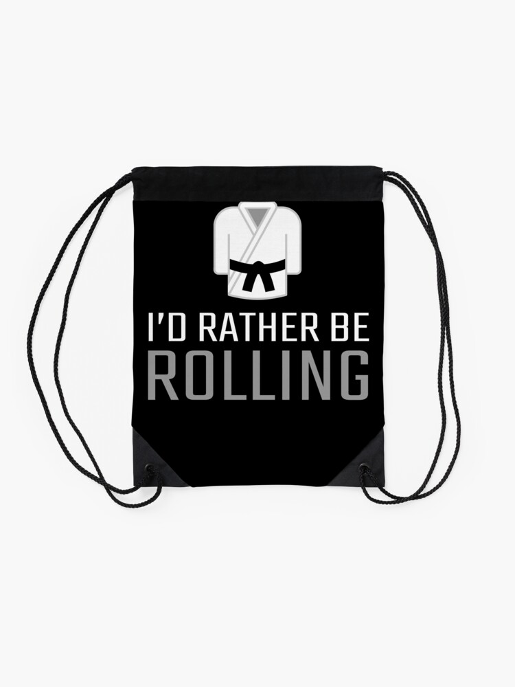 Alternate view of Rolling Brazilian Jiu Jitsu Gifts for Jiu Jitsu BJJ Gifts Drawstring Bag
